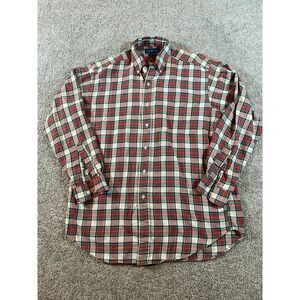 Ralph Lauren Blake Plaid Flannel Button Down Shirt - Red Green White - M